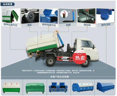 東風(fēng)銳玲車廂可卸式垃圾車與灑水車 湖北潤(rùn)力專業(yè)制造的多功能專用車輛